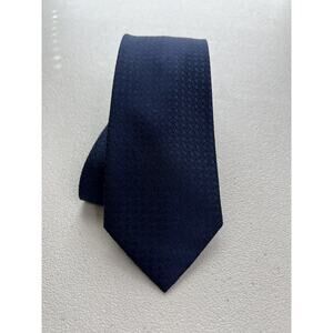 Calvin Klein Blue Geometric Pattern 100% Silk Blend Designer Tie